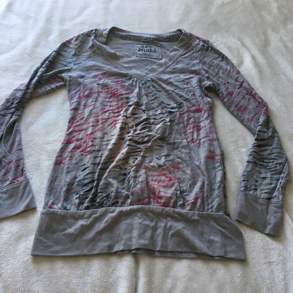 3/4 sleeved zebra printed shirt